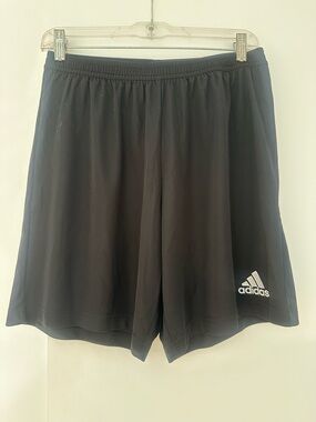 Adidas Aeroready Black Athletic Training Shorts with White Logo